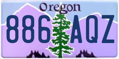 OR license plate 886AQZ