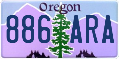 OR license plate 886ARA