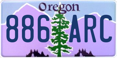 OR license plate 886ARC