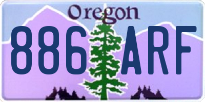 OR license plate 886ARF