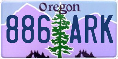 OR license plate 886ARK