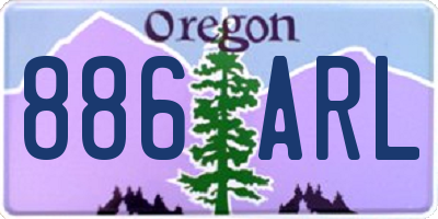 OR license plate 886ARL