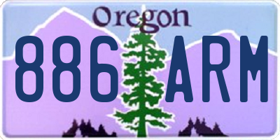 OR license plate 886ARM