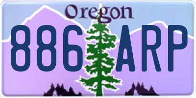 OR license plate 886ARP