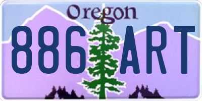 OR license plate 886ART