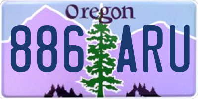 OR license plate 886ARU