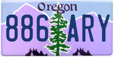 OR license plate 886ARY