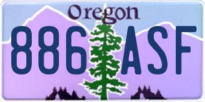 OR license plate 886ASF