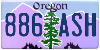 OR license plate 886ASH