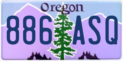 OR license plate 886ASQ
