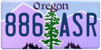 OR license plate 886ASR