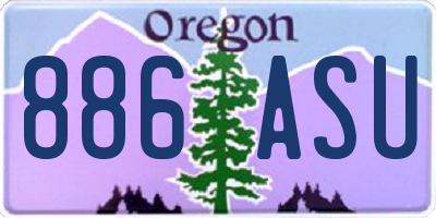 OR license plate 886ASU