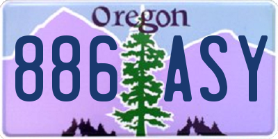 OR license plate 886ASY