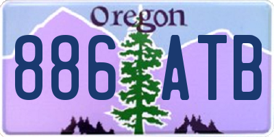 OR license plate 886ATB