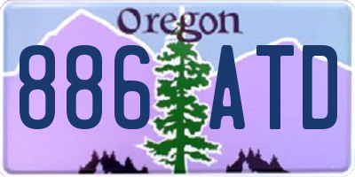 OR license plate 886ATD