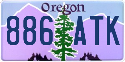 OR license plate 886ATK