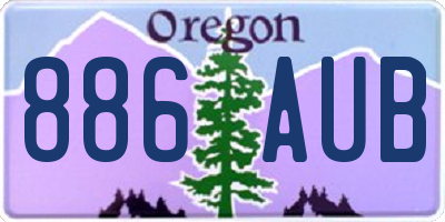 OR license plate 886AUB