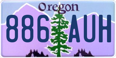 OR license plate 886AUH