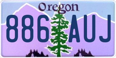 OR license plate 886AUJ