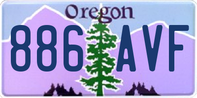 OR license plate 886AVF