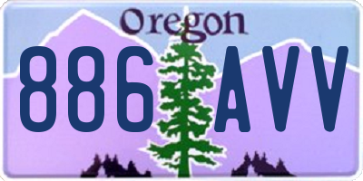 OR license plate 886AVV