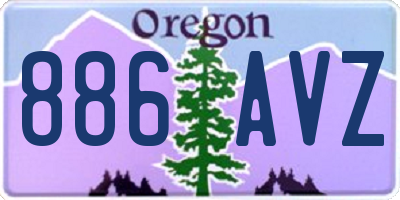 OR license plate 886AVZ