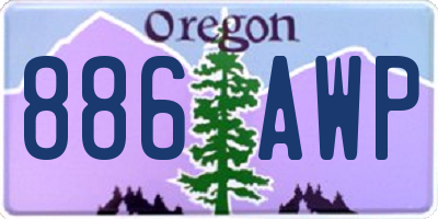 OR license plate 886AWP