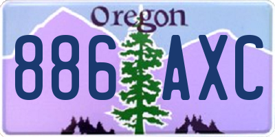 OR license plate 886AXC
