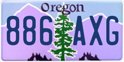 OR license plate 886AXG