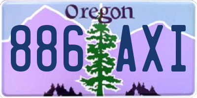 OR license plate 886AXI