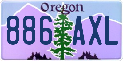 OR license plate 886AXL