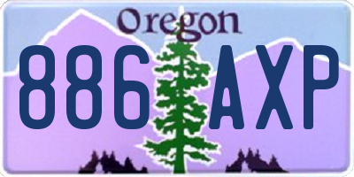 OR license plate 886AXP