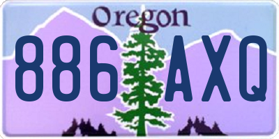 OR license plate 886AXQ