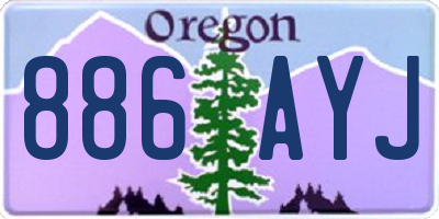 OR license plate 886AYJ
