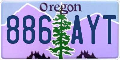 OR license plate 886AYT