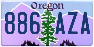 OR license plate 886AZA