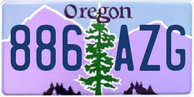 OR license plate 886AZG