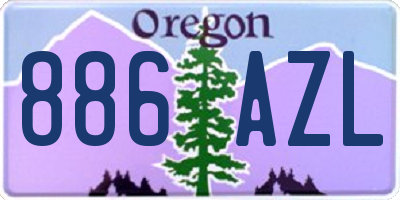 OR license plate 886AZL