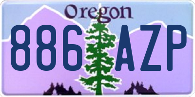 OR license plate 886AZP