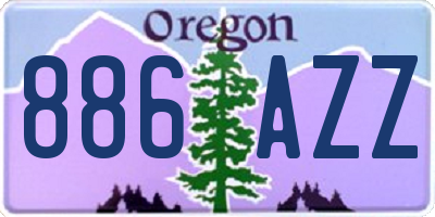 OR license plate 886AZZ
