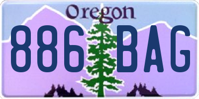 OR license plate 886BAG