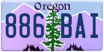 OR license plate 886BAI