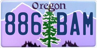 OR license plate 886BAM