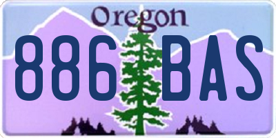 OR license plate 886BAS