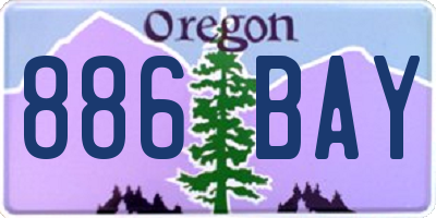 OR license plate 886BAY