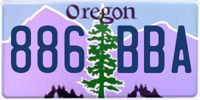 OR license plate 886BBA