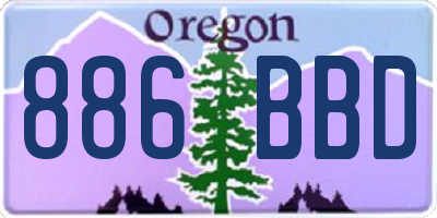 OR license plate 886BBD