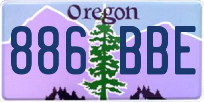 OR license plate 886BBE