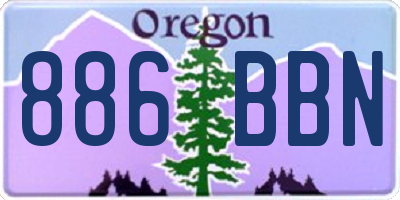 OR license plate 886BBN