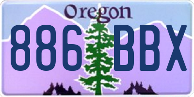 OR license plate 886BBX